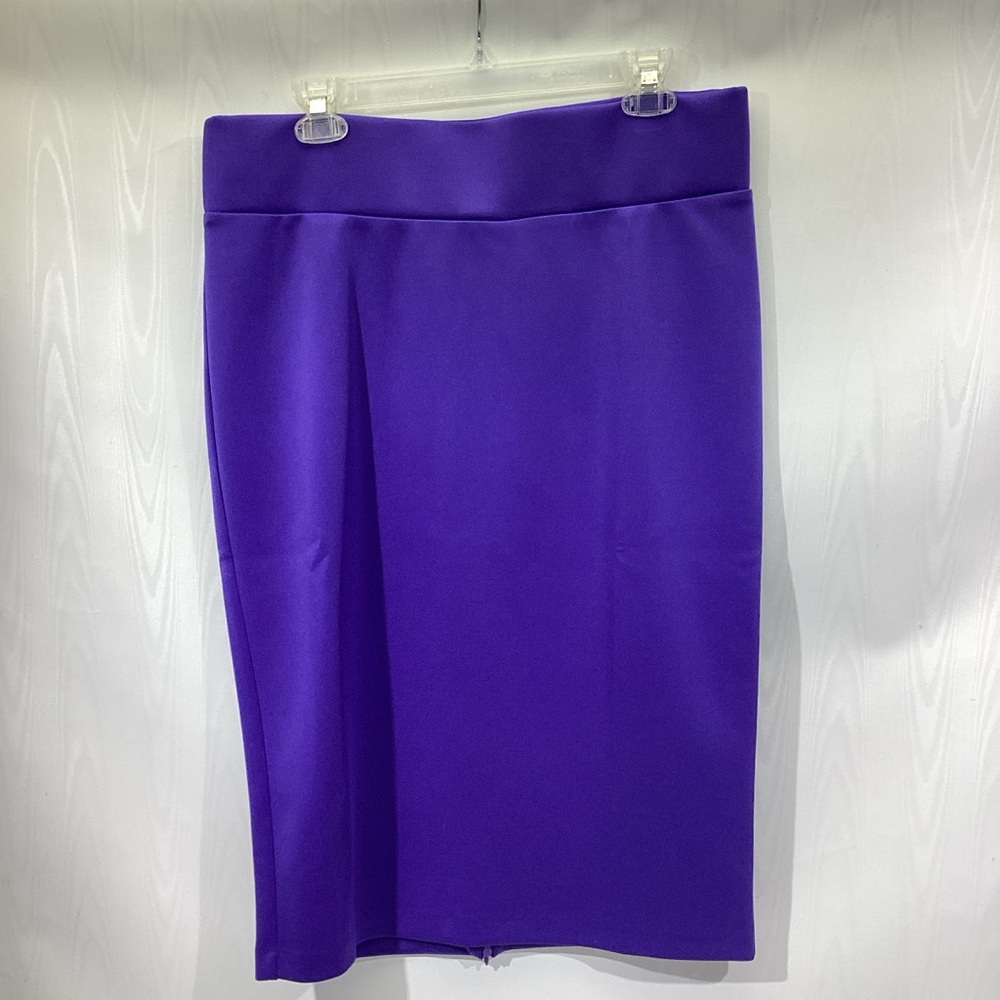 Eloquii Neoprene Knit Skirt Royal Blue NWOT Mint Size 14